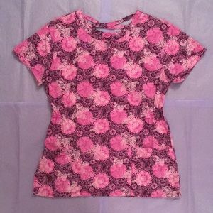 Made 2 ❤️ Butterflies Flowers Scrub Top X-Small